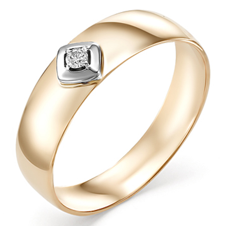 Кольцо, золото, бриллиант, 1-106-706